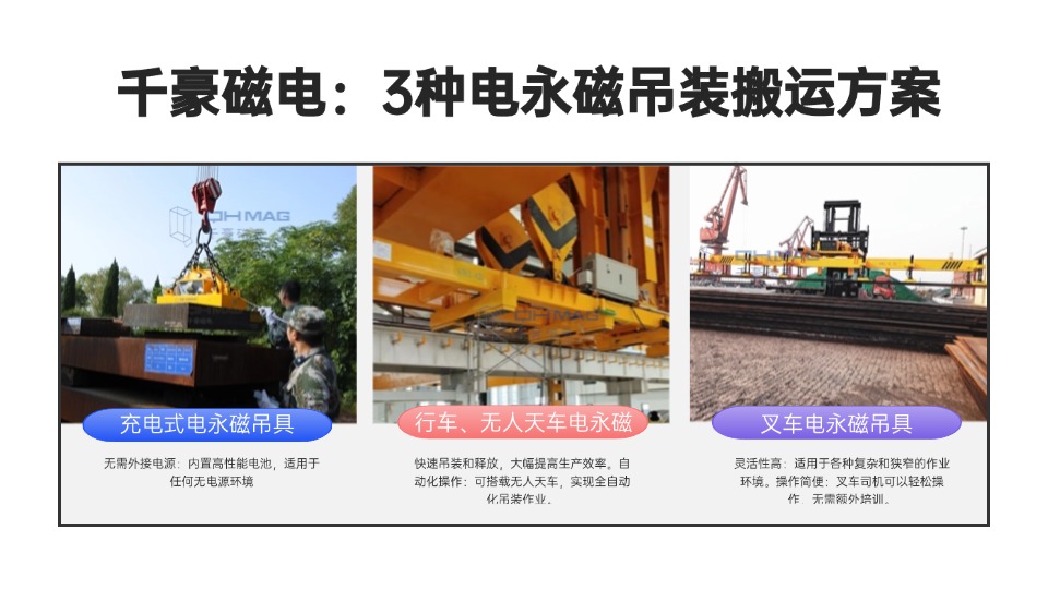 ?千豪磁電電永磁吊具在港口裝卸的應用